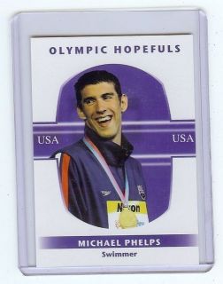 MICHAEL PHELPS 2008 USA OLYMPIC HOPEFULS SWIM CARD 18 OLYMPIC GOLD