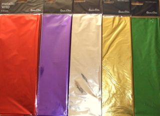New 4 Sheets Metallic Wrapping Paper Many Colours