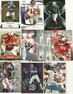 card Lot Eli Manning Ward Michael Strahan Jersey, Smith Andre Brown RC