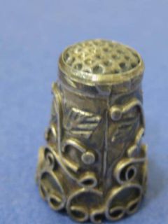 Vtg Mexican Silver Sterling Filigree Sewing Thimble