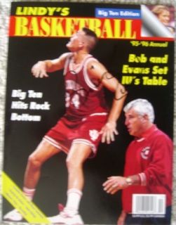 Brian Evans Autographed 95 96 Lindys Basketball Mag IU