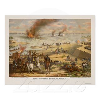 Monitor and Merrimac Battle by Kurz Allison 1862 19X