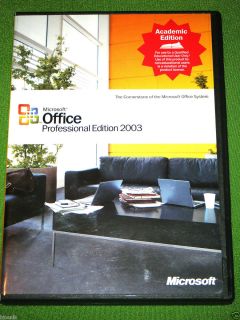 Microsoft Office Professional Edition 2003   Full Retail Version