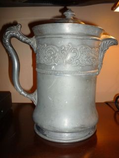 Middletown Silver Plate Co Large Ornate Water Pitcher