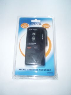 Craig Micro Cassette Recorder   VOX Voice Activated Recording 120