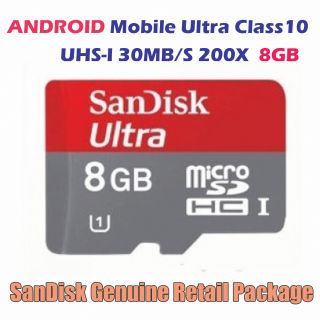 ANDROID Mobile Ultra Class10 8GB SD Adapter Micro SDHC Memory card 8G