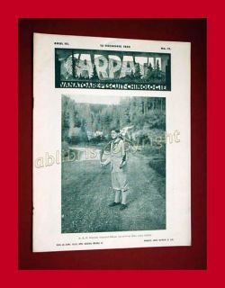 1935 Carpatii Hunting Magazine Romania Carol Mihai