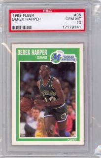 1989 Fleer Basketball Derek Harper 35 PSA10 PSA