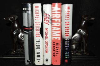 Michael Crichton Lot of 5 Books All First Edition 1st Printing Fine