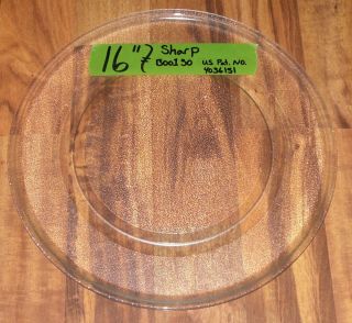 16 Glass Microwave Oven Turntable Plate Tray ~ Sharp ~ Patent number