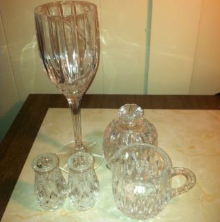Mikasa Crystal Uptown Wine Glass set of10wine stemware cream sugar