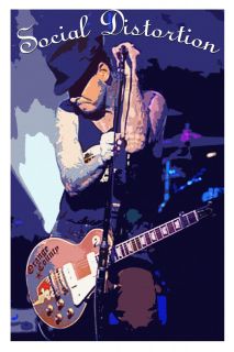 Social Distortion Mike Ness Art Poster Rock Punk Legend