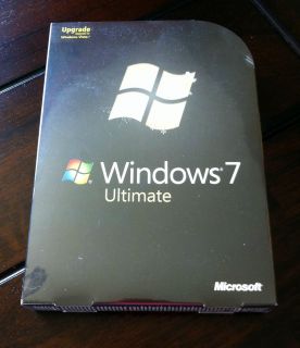New Microsoft Windows 7 Ultimate Upgrade DVD 32 64 Bit Disc