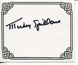 Mickey Spillane Mike Hammer Author Signed Autograph Bookplate
