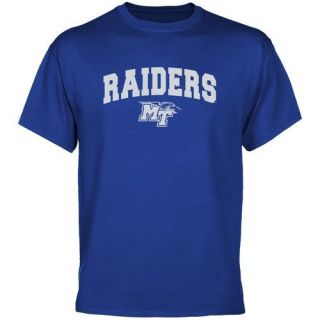 Middle Tennessee State Blue Raiders Royal Blue Logo Arch T Shirt