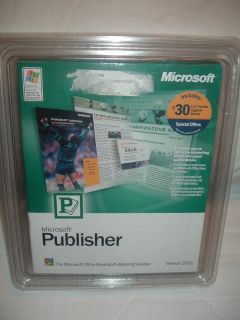 New in Box Microsoft MS Office Publisher 2002 Full Version Desktop