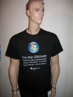 Microsoft Windows Vista Gaming Music Movie Business Software Logo Mens