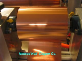 Nimrod Hall Copper Foil Sheet 5 Mil x 6 x 5 Roll CU 110 ASTM B 152 3