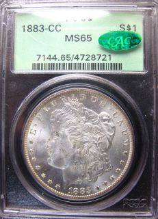 1883 CC Morgan Silver Dollar PCGS MS65 OGH CAC Upgrade