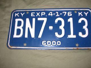 Vintage Kentucky Steel Truck License Plate Great Shape