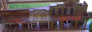Vintage Marx Roy Rogers Mineral City Play set Building Great Condition