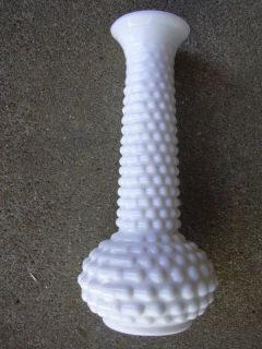 Milk Glass Hob Nail Vase