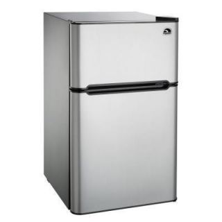 cu ft 2 Door Refrigerator Freezer Stainless Steel Compact Mini Room