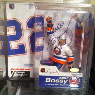 Mcfarlane Nhl Legends 2 Mike Bossy Autographed Figure Signed on Bubble