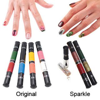 New Migi Nail Polish Art 12 Colors 6 Pens Original Sparkle w Glitter