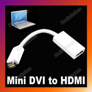 Mini DVI Male to HDMI Cable Adapter for Apple MacBook