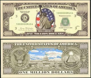 Lot of 100 Stars Stripes Liberty Millon Dollar Bills