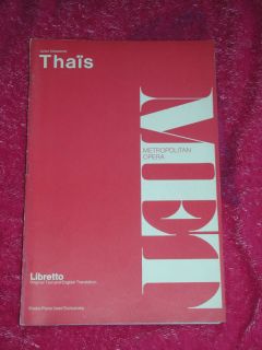 1977 Met Thais Libretto Sills and Milnes Autographed