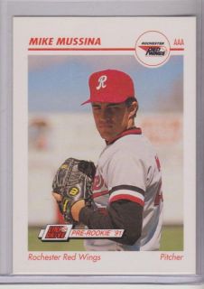 1991 Line Drive Mike Mussina Rochester Red Wings
