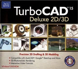 IMSI Design Turbocad 15 Deluxe 2D 3D   Full Version for Windows