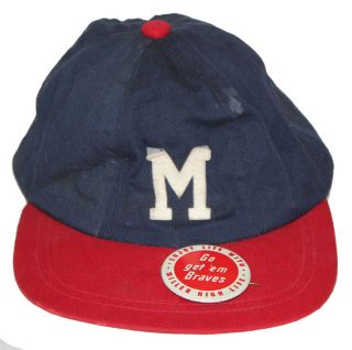 Vintage Milwaukee Braves Baseball Cap Circa 1954