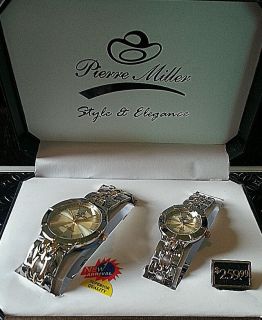 Pierre Miller Style Elegance Silver and Gold Wrist Watches Great Price