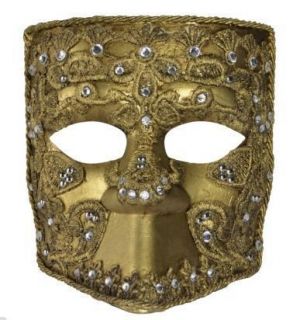 TM13 Adult Womens Plastic Square Face Mask Halloween Mardi Gras Exotic