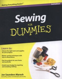 Sewing for Dummies by Consumer Dummies Staff and Jan Saunders Maresh