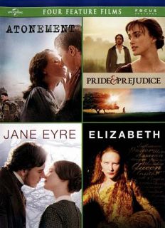 Pride and Prejudice Jane Eyre Elizabeth DVD, 2012, 4 Disc Set