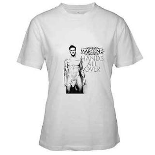 Newly listed Maroon 5 Hand All Over White Tee SHIRT S M L XL Size