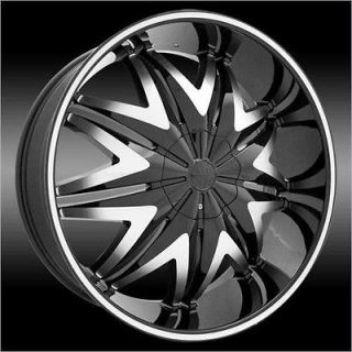WHEEL 24 inch Krystal Black Wheels Rims 5x115 +15 and a 275.25.24 tire