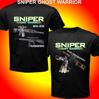 Sniper Ghost Warrior SR 25 Dragunov MSG90 AS50 T shirt