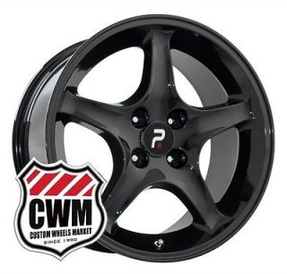 Black Chrome Mustang Cobra R Wheels 17x9 Inch 4 lug Rims Tires 87 93