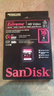 SanDisk Extreme SD Card 16 GB HD Video