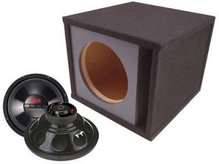 STEREO LOADED SINGLE 10 CHAOS 600W SUBWOOFER VENTED SUB BOX BUNDLE NEW