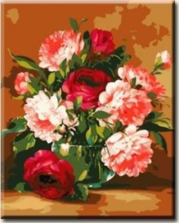 Acrylic Paint by Number kit 50x40cm (20x16) Flowers DIY Painting PBN