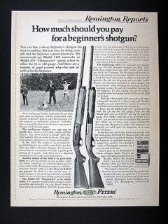 Remington Model 1100 Auto & 870 Wingmaster Shotguns 1972 print Ad