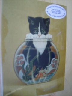 Wishful Thinkin Cat & Fishbowl Painting Pack By Debbie Mitchell, 1987