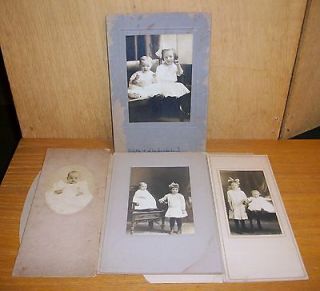 Card Lot of 4 Young Children Girl Wilson Litchfield IL Vintage b
