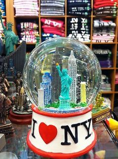 Musical I Love NY Snow Globe, Plays New York New York, Licensed, Large
